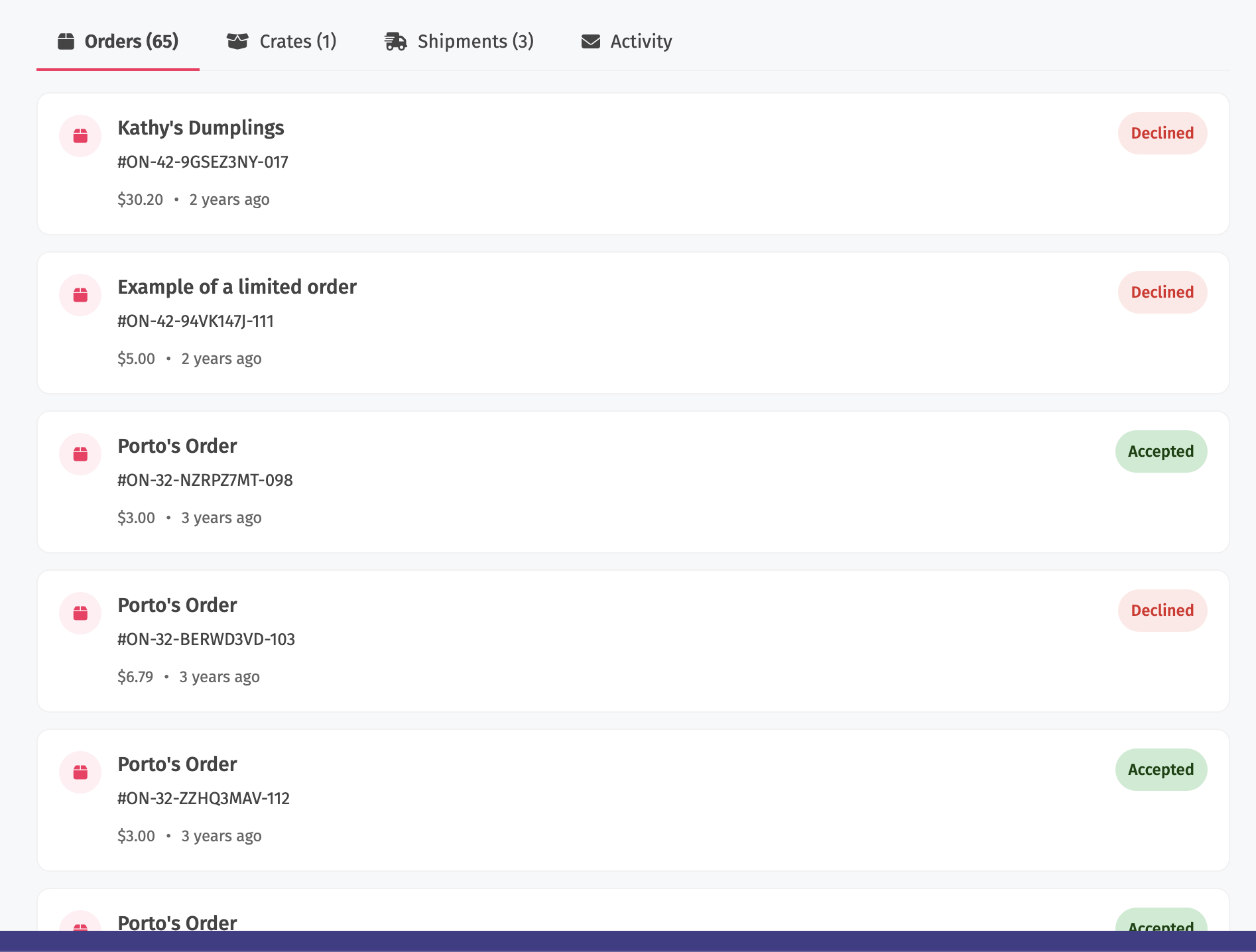 Joiner Orders